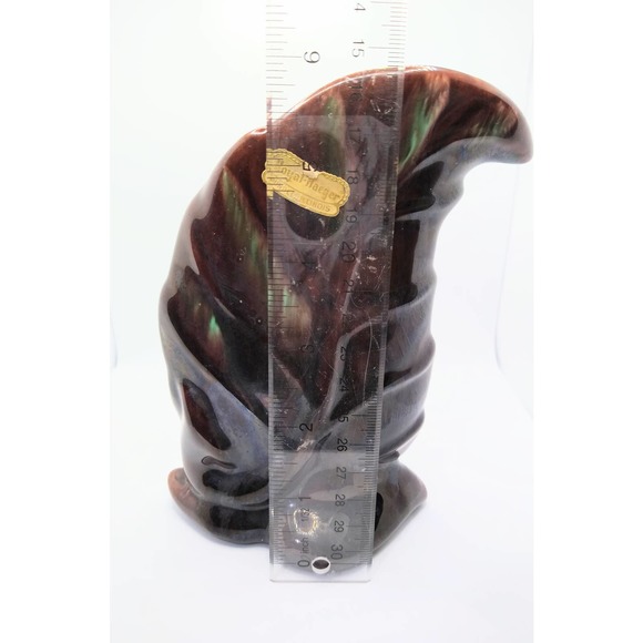 Rare Royal Haegar leaf shape glazed vase - Picture 4 of 4